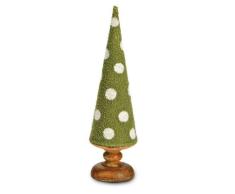 Deko-Tannenbaum aus Mangoholz & Texil grün klein