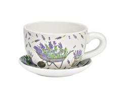 Blumentopf Pflanztasse "Lavendel" aus Keramik klein