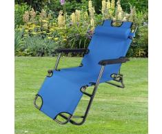 Gartenliege "Maltosa" Blau VCM