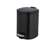 WENKO Treteimer Alassio, Schwarz 5 L, Easy-Close Absenkautomtik