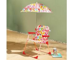 Kinderklappstuhl + Sonnenschirm "Schmetterlinge"