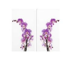 Herdabdeckplatten 2er Set Orchideenblüte WENKO