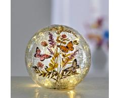 LED-Glaskugel "Wiesenblumen", Ø 15 cm Eldo