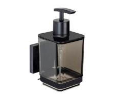Vacuum-Loc® Seifenspender „Quadro“, schwarz, Edelstahl/Kunststoff WENKO