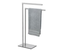 WENKO Handtuchständer Mod. Recco Edelstahl satiniert, schwere Bodenplatte für sicheren Stand