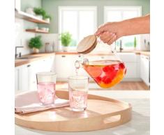 Glaskaraffe 1,8 L mit Holzdeckel Eldo