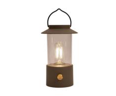 LED-Laterne Design B matt taupe