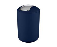 WENKO Schwingdeckeleimer Brasil Dunkelblau L, 6,5 Liter