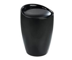 Badhocker & Wäschesammler Candy schwarz WENKO