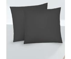 biberna Feinjersey-Kopfkissenbezug Doppelpack titanium, 2x 80x80 cm
