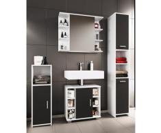 VCM Badmöbelset Badezimmer Set "Zalo II" Weiß 4-tlg.