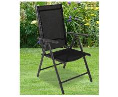 VCM Gartenstuhl 4er Set Anthrazit