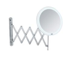 WENKO LED Teleskop-Wandspiegel Barona, Kosmetikspiegel, Leuchtspiegel