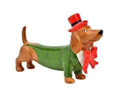 Figur "Hund Dackel" aus Keramik