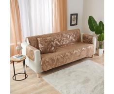 Sofaüberwurf 3-Sitzer beige-grau 180 x 150 cm Eldo