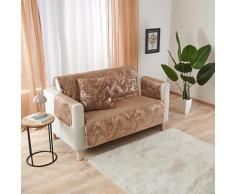 Sofaüberwurf 2-Sitzer beige-grau 120 x 150 cm Eldo