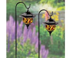 Solar-Leuchten "Tiffany" 2er-Set