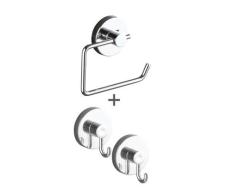 Vacuum-Loc® Toilettenpapierhalter „Milazzo“ mit 2 Haken, 3-tlg. WENKO