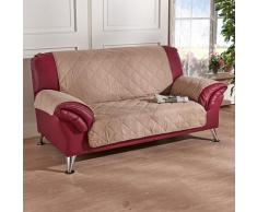 Sofaüberwurf 2-Sitzer beige, 3-tlg.