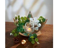 Sternschale mit Gesteck und LED-Teelicht Eldo