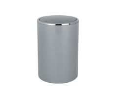 WENKO Schwingdeckeleimer Inca Grey, hochwertiger Kunststoff, 5 Liter