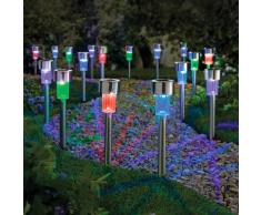 Solarleuchten Gartenstecker bunt 12er-Set