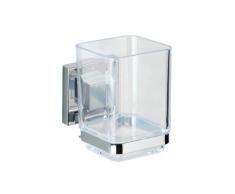 Zahnputzbecher „Quadro“, Vacuum-Loc®, Edelstahl WENKO