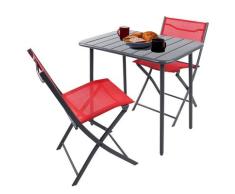 VCM 3-tlg. Gartenset "Sumila" 80 x 55 Rot
