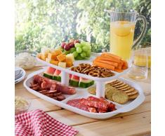 Serviertablett 2-stöckig "Sommer-BBQ" Basilico