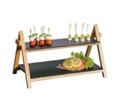 Etagere mit Schieferplatten 2-stöckig KESPER