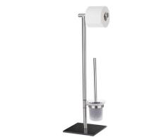 WENKO Stand WC-Garnitur Lima Edelstahl, rostfrei
