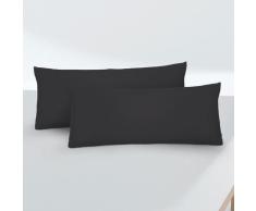 biberna Feinjersey-Kopfkissenbezug Doppelpack schwarz, 2x 40x80 cm