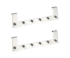 Türgarderobe „Celano“, 2er Set, Edelstahl satiniert WENKO