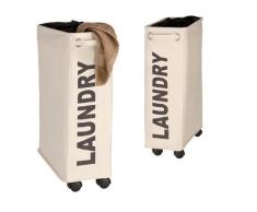 WENKO Wäschesammler Corno Beige, Wäschekorb, 43 l