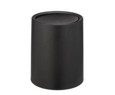 WENKO Schwingdeckeleimer Mod. Atri Schwarz, Fassungsvermögen: 6 Liter