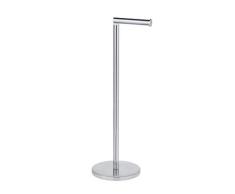 WENKO 2in1 Stand Toilettenpapierhalter, Edelstahl, platzsparend, für bis zu 4 Ersatzrollen