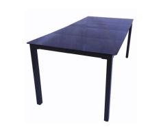 VCM Gartentisch aus Alu 190x90 Schwarz