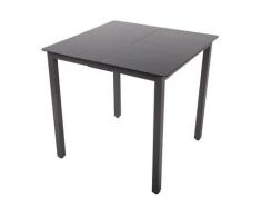 VCM Gartentisch aus Alu 80x80 Schwarz