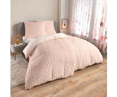Chenille-Bettwäsche Rautenrelief beige 2-tlg. Eldo