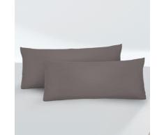 biberna Feinjersey-Kopfkissenbezug Doppelpack silber/grau, 2x 40x80 cm