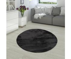 Hochflor-Teppich RABBIT 780 Schwarz Rund Paco Home