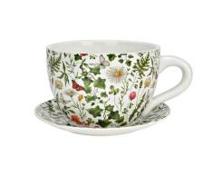 Blumentopf Pflanztasse "Pflanzen" aus Keramik groß