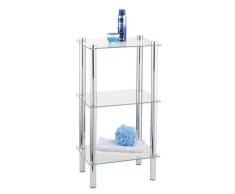 Standregal Yago viereckig 3 Ablagen aus Edelstahl & Glas WENKO