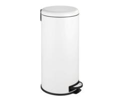 WENKO Treteimer Mod. Leman Easy Close Weiß 30 L, mit herausnehmbarem Einsatz
