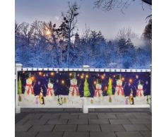LED-Balkon Sichtschutz Schneemann, Gainsborough