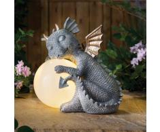 Dekofigur Babydrache mit Solarkugel Gainsborough