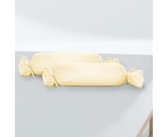 biberna Feinjersey-Nackenrollenbezug Doppelpack gelb, 2x 15x40 cm