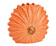 Vase in Blütenform aus Keramik Apricot