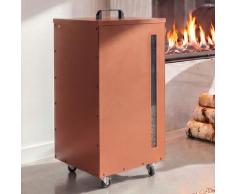 Pelletbehälter HWC-Q30, Pelletbox, Aufbewahrungsbox für z.B. Tierfutter, Sichtfenster Rollen 86x36x36cm ~ kupferfarben