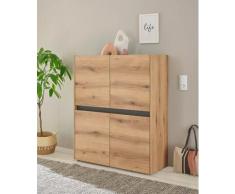 Highboard Eiche 100 cm 4-türig Boston